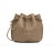 Sac seau Lancaster de la ligne ALBA DOUBLE cuir de vachette grainé taupe in or Sac seau Lancaster de la ligne ALBA DOUBLE cuir de vachette grainé taupe in or