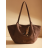 Sac shopping Woomen Ginseng Wgin07 toille enduite velours chocolat Sac shopping Woomen Ginseng Wgin07 toille enduite velours chocolat