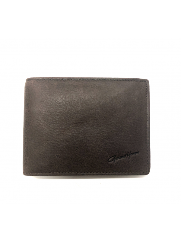 Porte-monnaie Gérard Henon Vintage - Cuir De Vachette Vieilli - Modèle Grain De Café - Compact Et Classe - Marron Clair