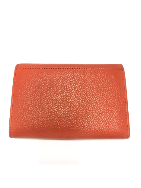 Porte-monnaie Mini Trousse Le Tanneur Vintage - Cuir Et Toile Tissu Rouge, Occasion