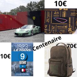 Collection officiel centenaire 24 H du Mans #lemans #courses #race #racecars #24h #voitures #sac #bagages #bugatti #circuits #ferarri